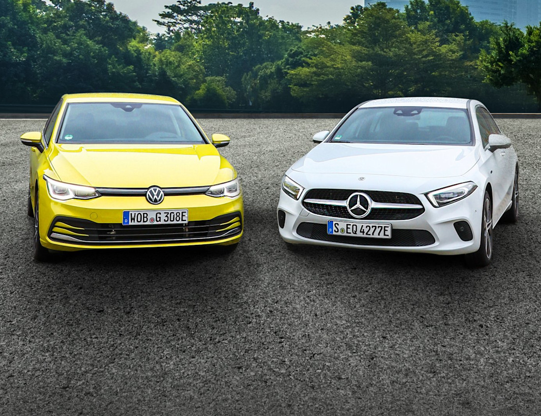 Hoe zuinig zijn de hybride Mercedes A 250e en VW Golf e-Hybrid nu echt?