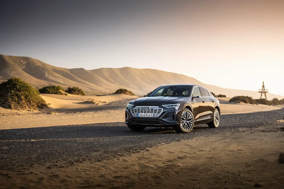 Audi Q8 E-Tron Sportback (2023) static, front view Audi Q8 E-Tron Sportback (2023) static, front view