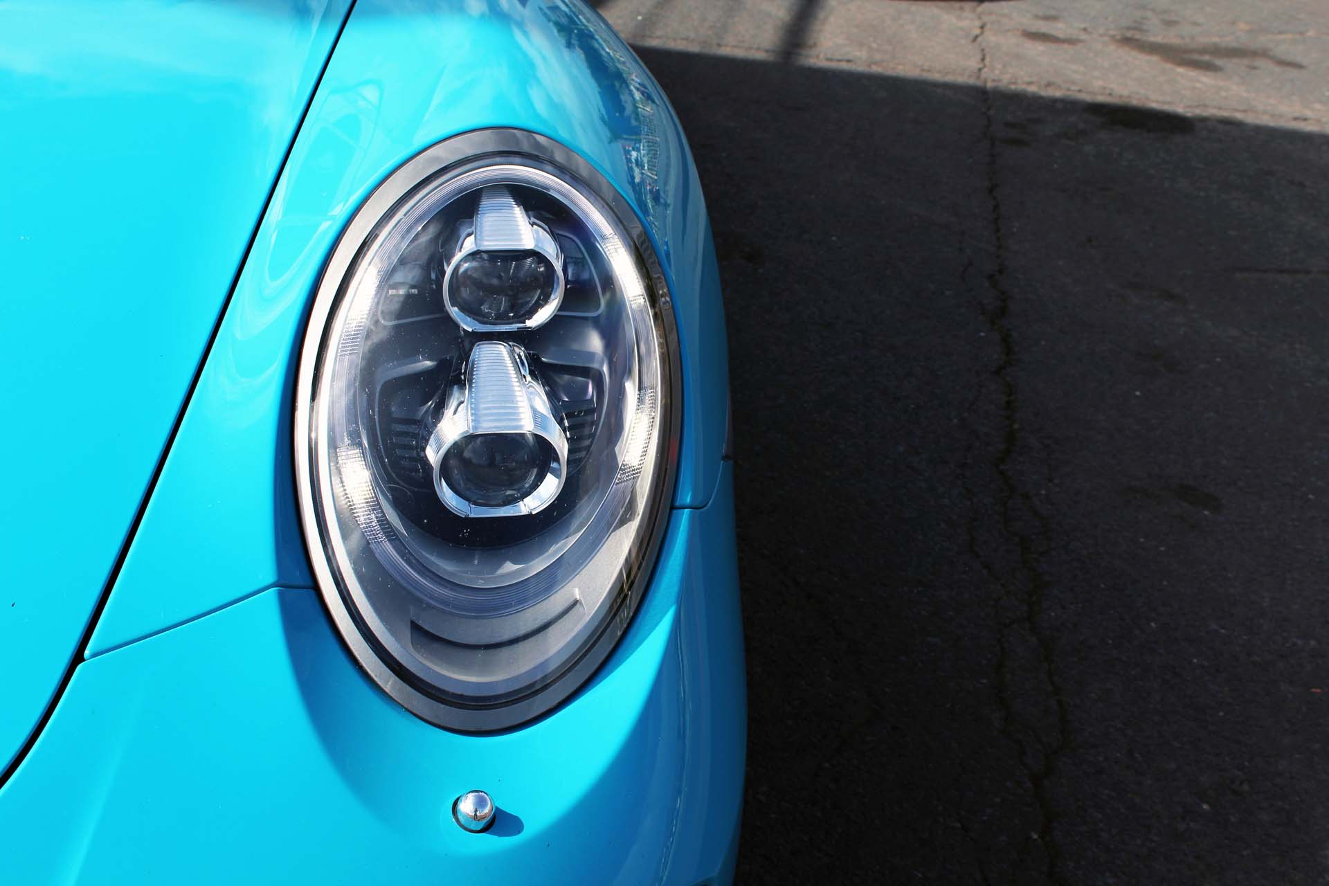 All the better to see you with. New xenons with trademark four-dot LED running lights.