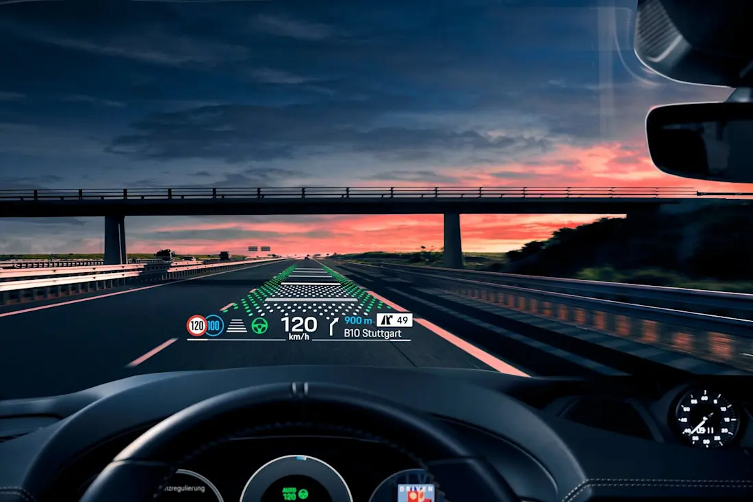 Porsche Macan Elektro 2024 - Head-up Display Porsche Macan Elektro 2024 - Head-up Display