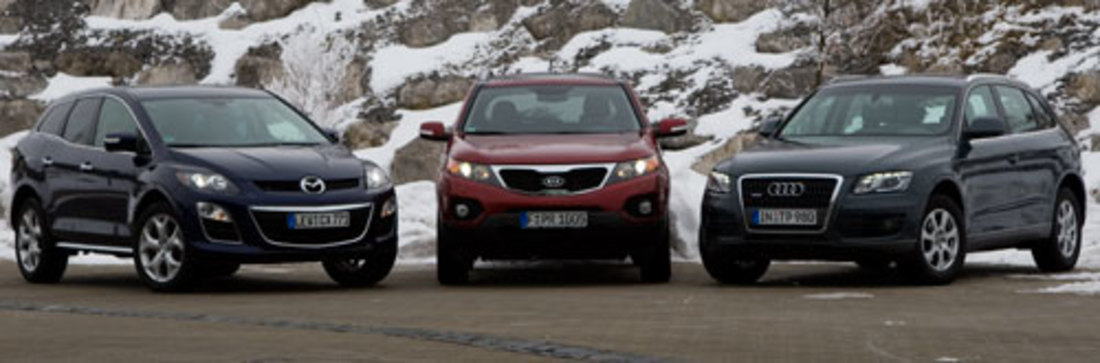 Vergleichstest: Audi Q5 vs. Kia Sorento vs. Mazda CX-7 – Gefahr im Verzug