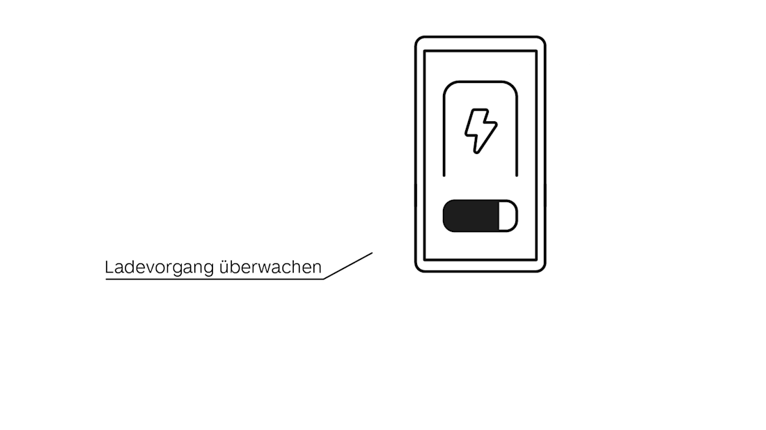 der aktive ladevorgang kann in der app ueberwacht werden