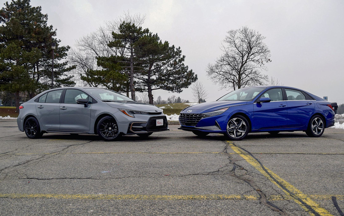 2021 Hyundai Elantra vs Toyota Corolla Comparison Test