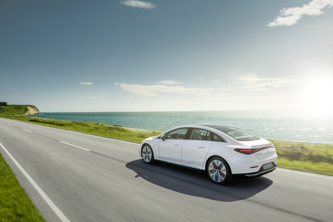 Mercedes EQE 350+ Advanced, business class elettrica