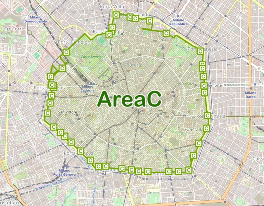 Area C Milano: mappa, orari, date e targa