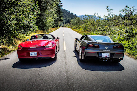 Editorial 2015 chevrolet corvette vs porsche boxster bm 06