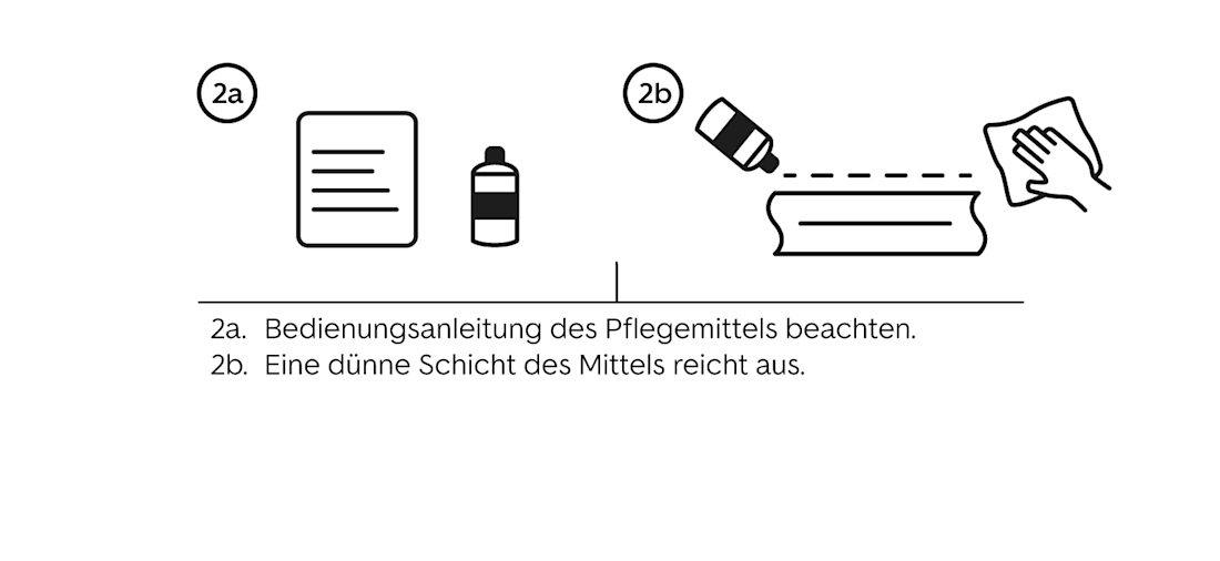 Gummipflege Schritt zwei