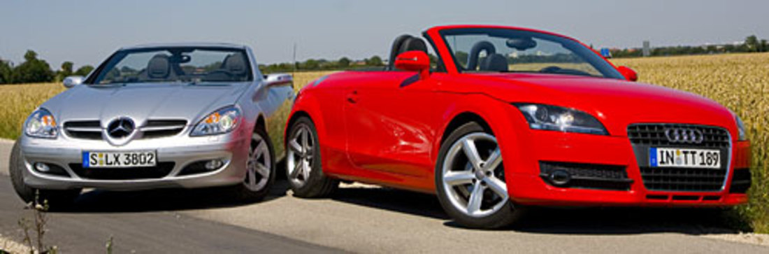 Vergleichstest: Audi TT Roadster vs. Mercedes SLK – Grundsatzfragen