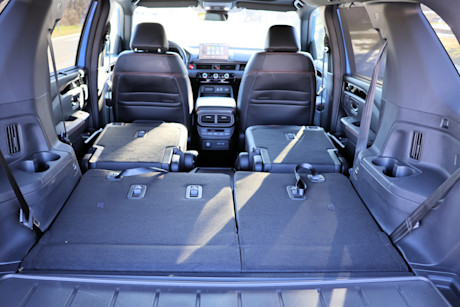 Editorial 2024 honda pilot review interior trunk all seats down