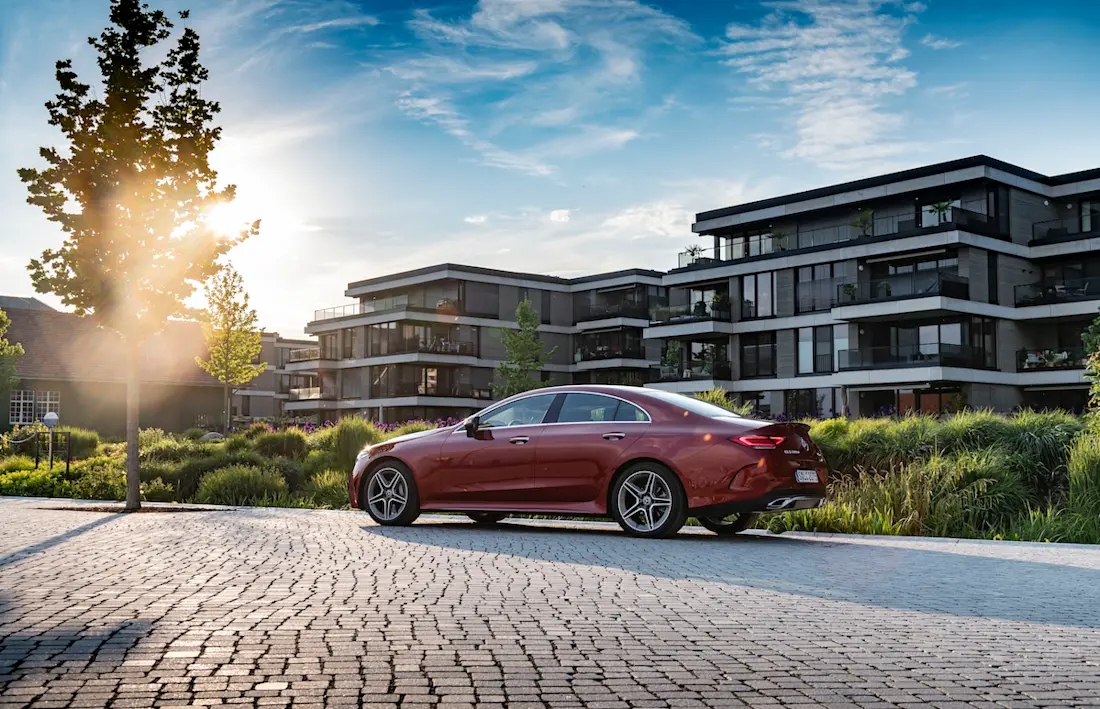 Mercedes CLS (2022) statisch, achteraanzicht Mercedes CLS (2022) statisch, achteraanzicht