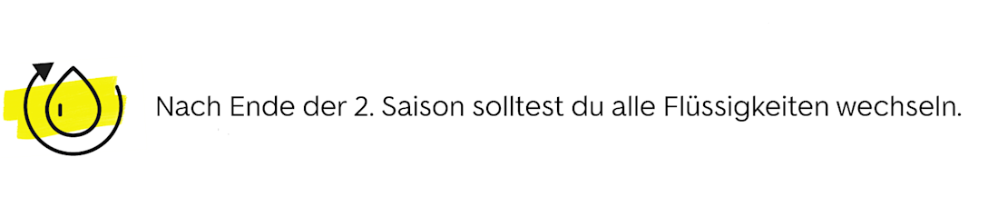 Alle Flüssigkeiten wechseln