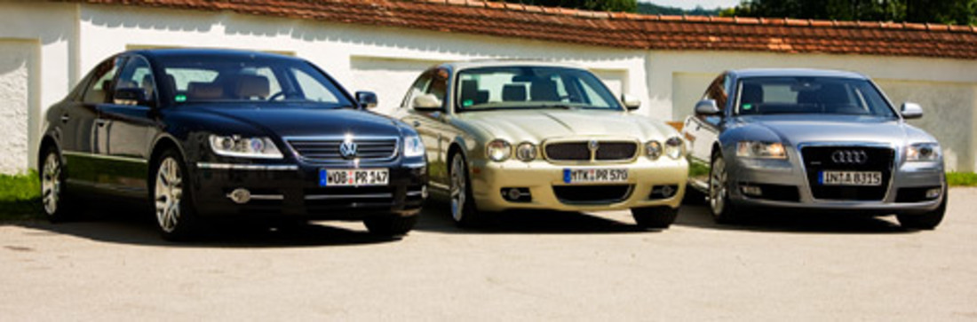 Prova di confronto: Audi A8 3.0 TDI vs. Jaguar XJ 2.7D e VW Phaeton 3.0 TDI – A8, XJ e Phaeton: confronto di lusso
