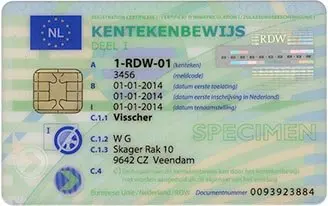 RDW Kentekenbewijs
