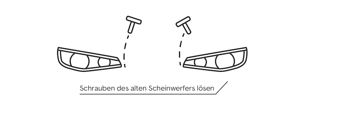 nachruesten von led-scheinwerfern- schritt eins