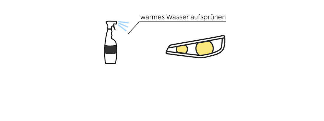 Milde Reinigung bei matten Scheinwerfern-Schritt 1 Milde Reinigung bei matten Scheinwerfern-Schritt 1