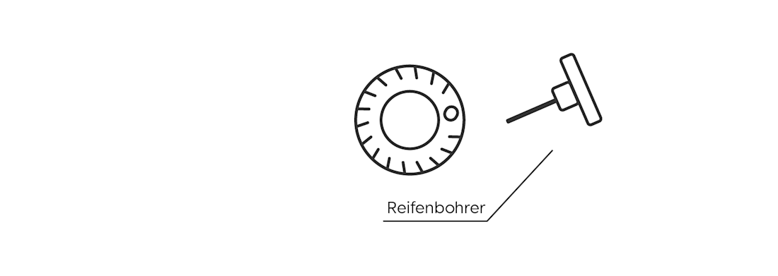 autoreifen flicken - schritt drei