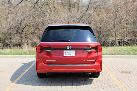 Editorial 2025 honda odyssey review exterior rear profile 1