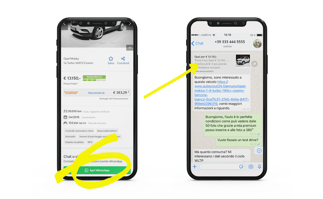 IT as24 whatsapp detail page mobile