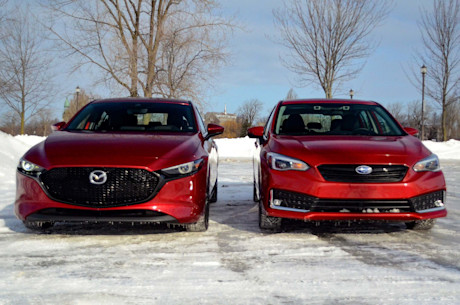 Editorial 2020 mazda3 vs subaru impreza 01 va wc fr