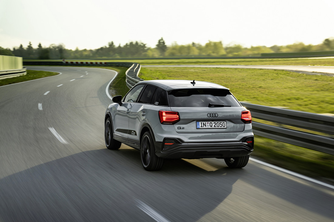 Audi Q2 e-tron in vaarwater van de Kia EV3 en Volvo EX30