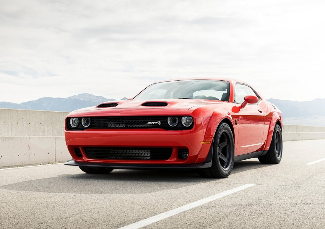 Dodge-Challenger SRT Super Stock-2020 frontale Seitenansicht
