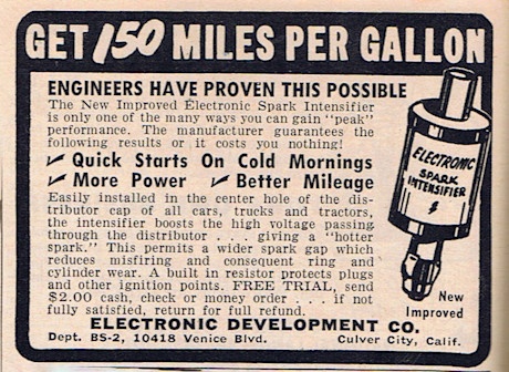Editorial gas saving device 1954 jm