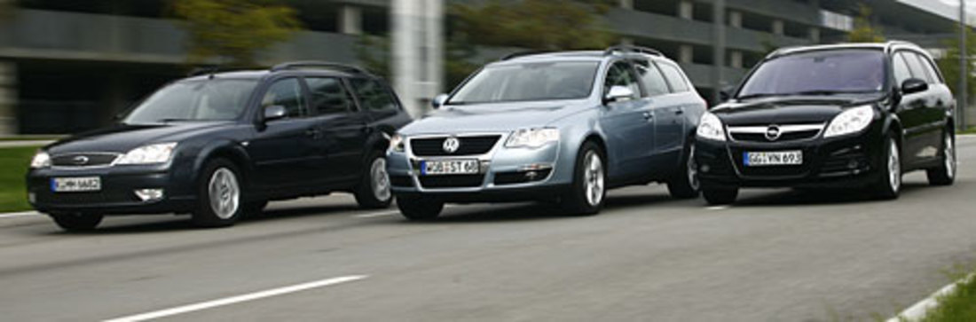 Vergleichstest: Ford Mondeo vs. Opel Vectra Caravan vs. VW Passat Kombi – Die vernünftigen Drei