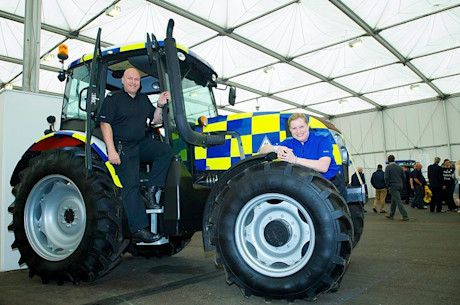 Editorial 800px day 190   west midlands police   officers a tractor attention at farming event 9249086890