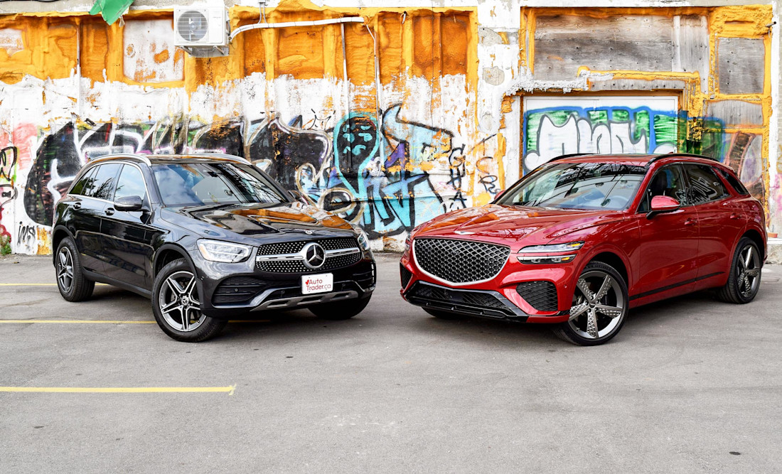 Editorial 2021 mercedes benz glc class vs 2022 genesis gv70 02 sha