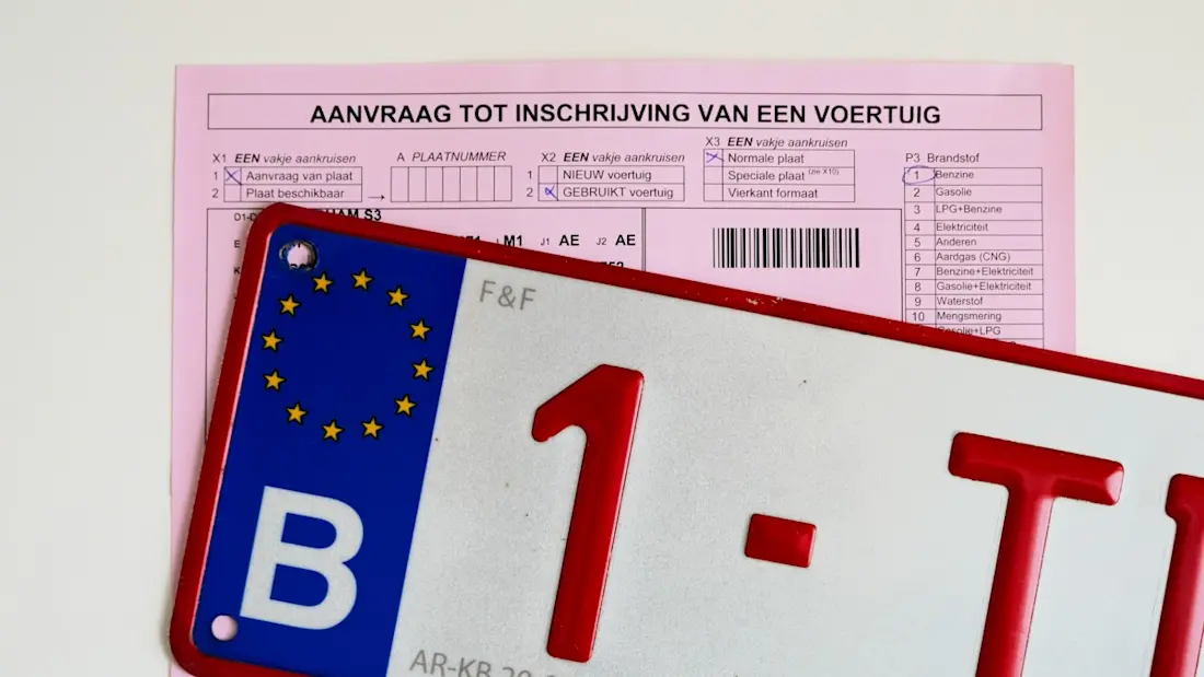 Hoofdfoto inschrijvingsformulier nummerplaat
