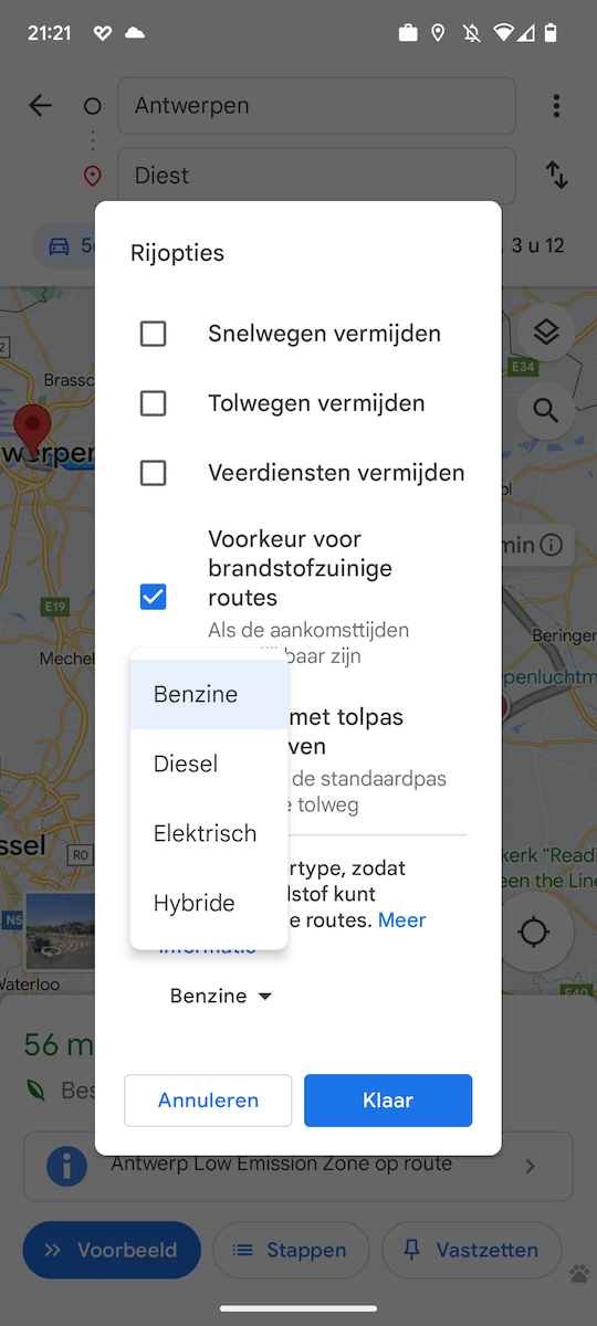 Google Maps (2022) screenshot