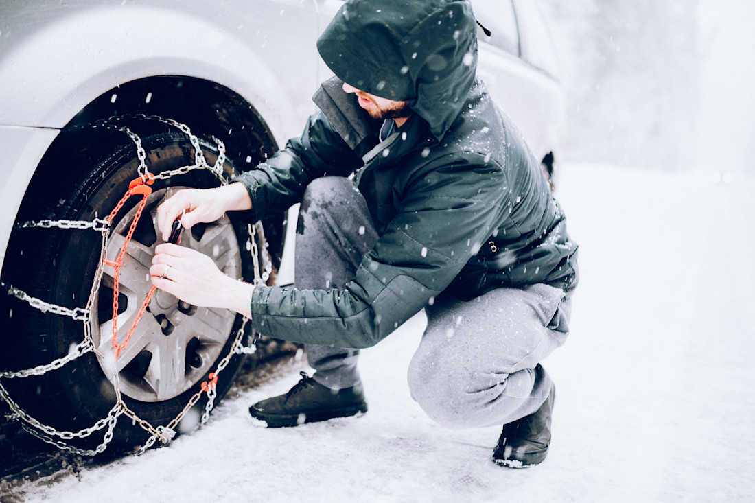 Die richtige Schneekettengröße herausfinden