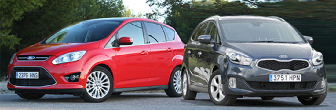 Comparativa: Ford C-Max 1.6 TDCi Titanium vs. Kia Carens 1.7 CRDi Drive – ¿Está el renovado Kia a la altura del C-Max?