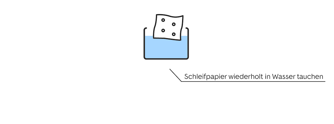 Scheinwerfer mit Schleifpapier aufbereiten - Schritt 2