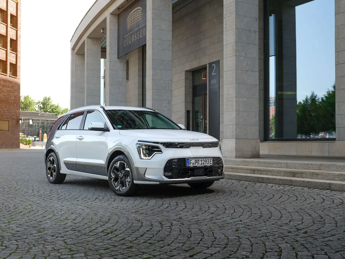 Kia Niro EV (2022) statisch, vooraanzicht Kia Niro EV (2022) statisch, vooraanzicht