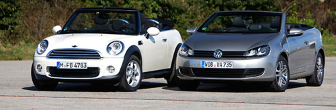 Vergleichstest: VW Golf Cabrio 1.2 TSI vs. Mini One Cabrio – Zwei Welten