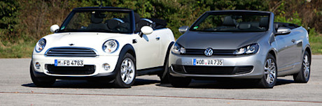 Vergleichstest: VW Golf Cabrio 1.2 TSI vs. Mini One Cabrio – Zwei Welten