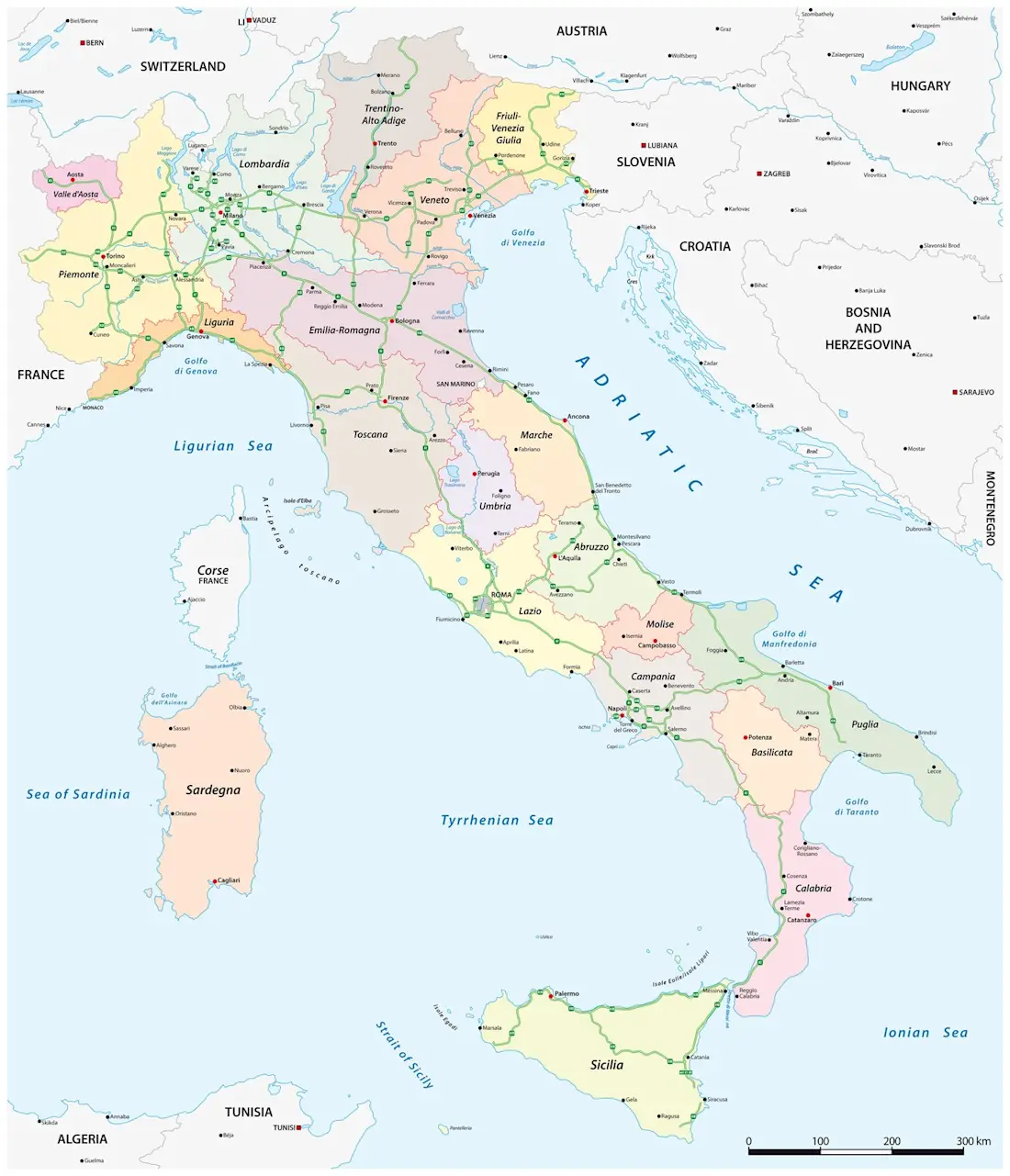 Mappa autostrade italiane