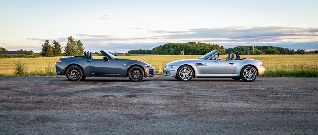 Editorial 2021 mazda mx 5 vs 2000 bmw m roadster 05 jw