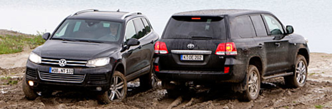 Vergleichstest: Toyota Land Cruiser V8 Diesel vs. VW Touareg V8 TDI – Giganten