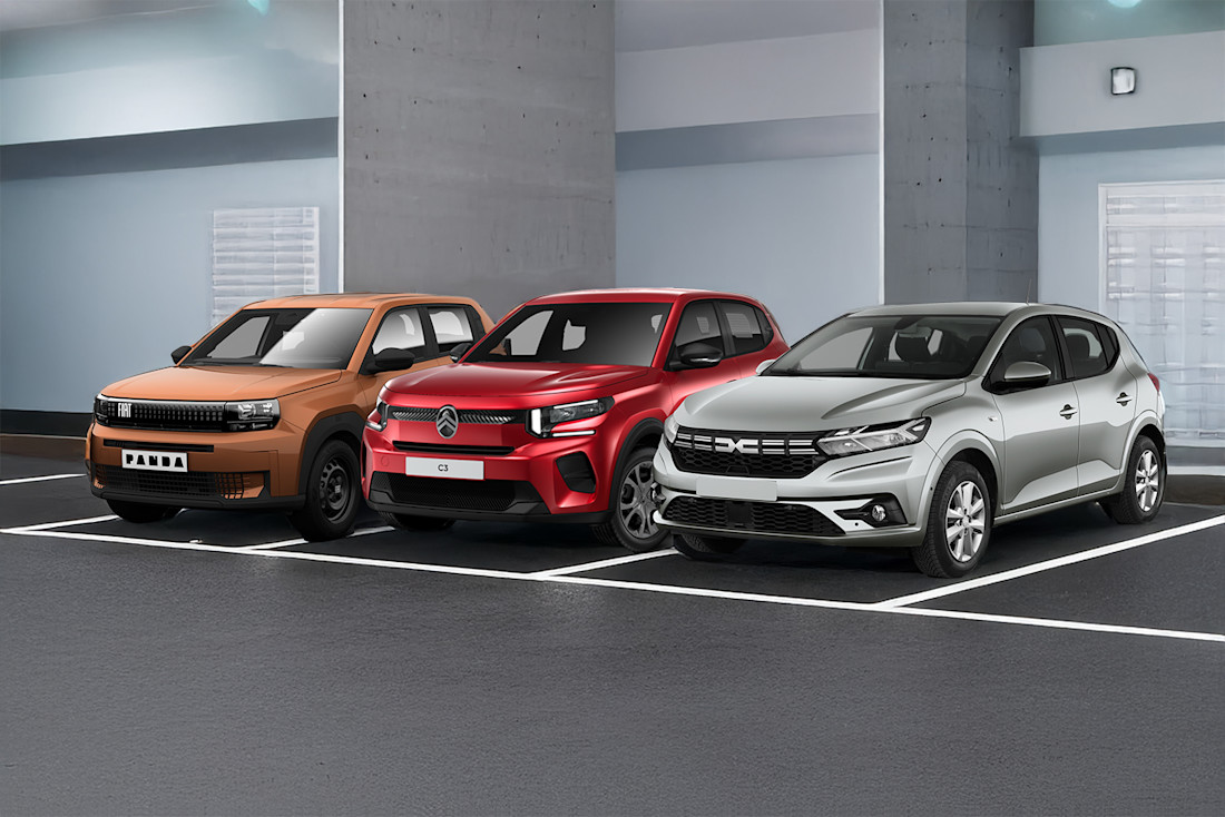 Kleinwagen-Vergleich 2025: Fiat Grande Panda, Citroën C3 und Dacia Sandero