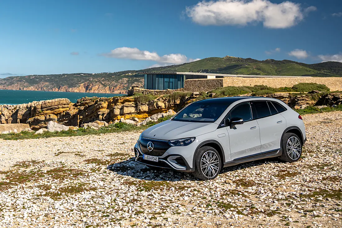 Mercedes EQE SUV (2023) static, front view Mercedes EQE SUV (2023) static, front view