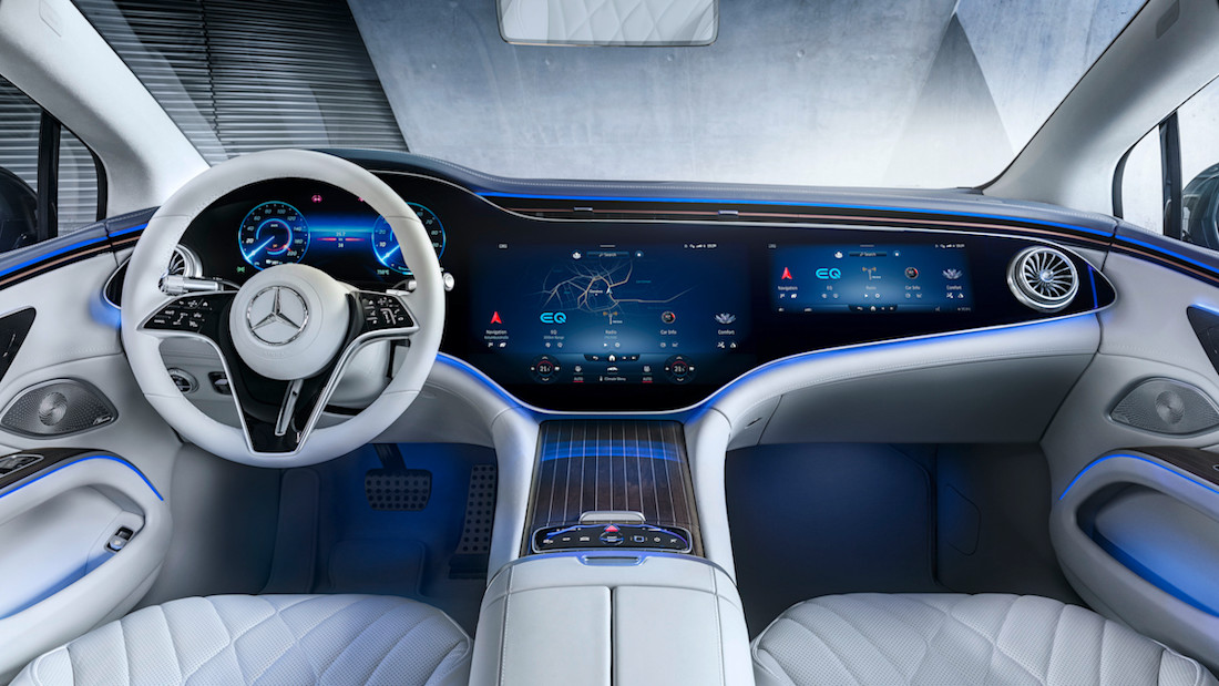 La Mercedes EQS électrique dévoile son habitacle