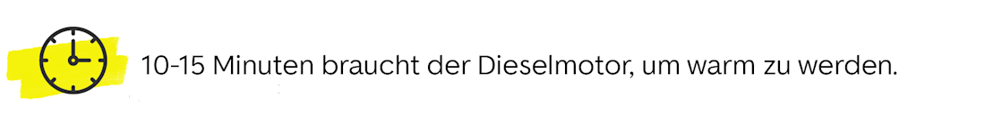 Dauer für die Betriebstemperatur