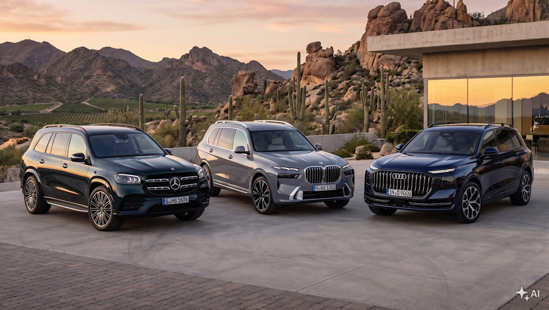 2026 BMW X7 Audi Q9 Mercedes-Benz GLS Vergleich