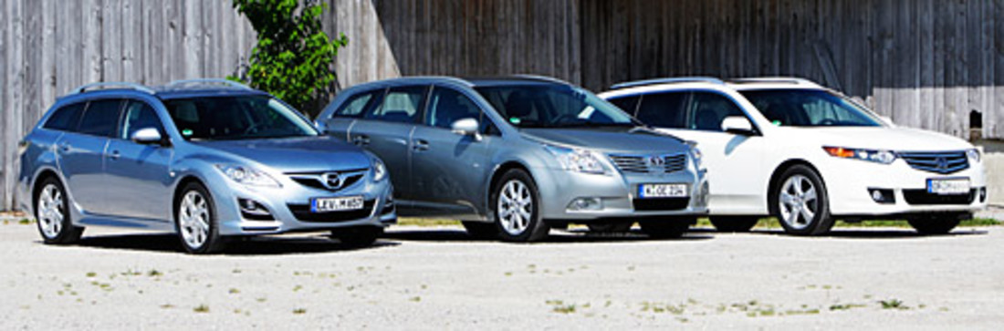 Vergleichstest: Honda Accord Tourer vs. Mazda 6 Kombi vs. Toyota Avensis Combi – Japanpacker