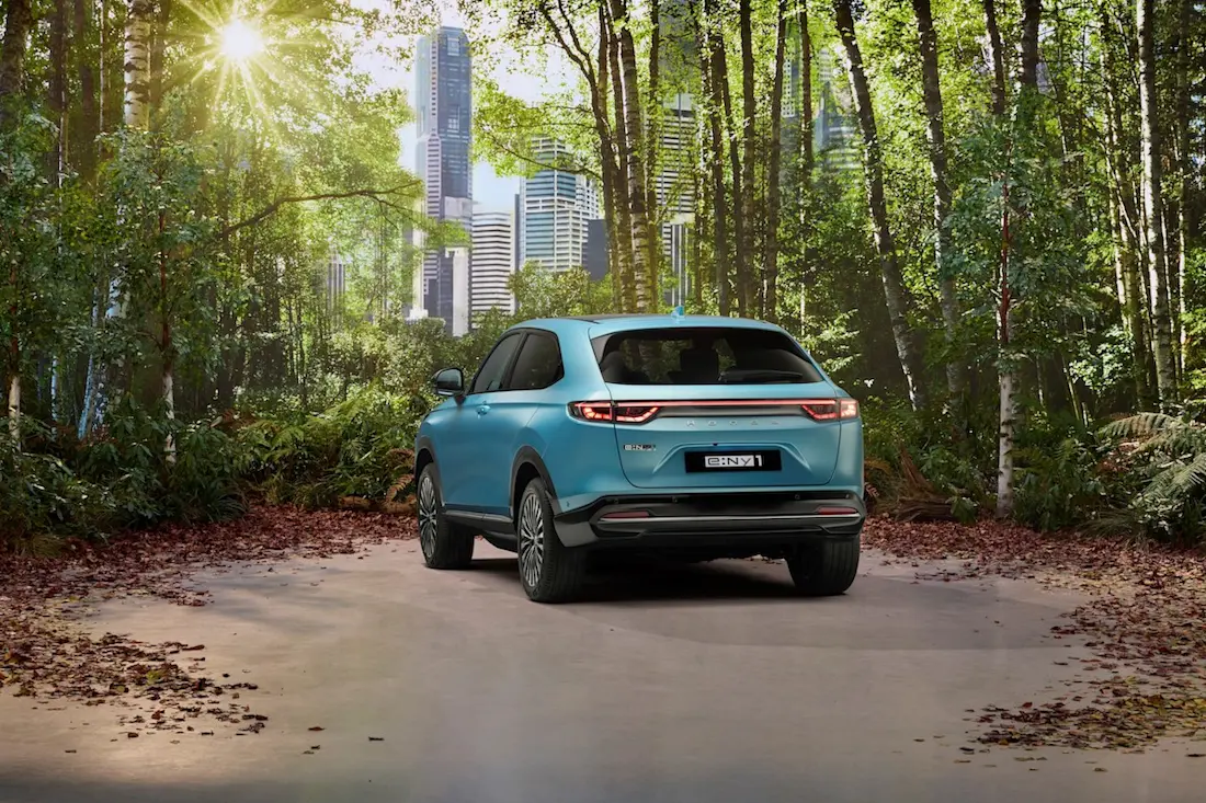 Honda e:Ny1 (2023) static, rear view Honda e:Ny1 (2023) static, rear view