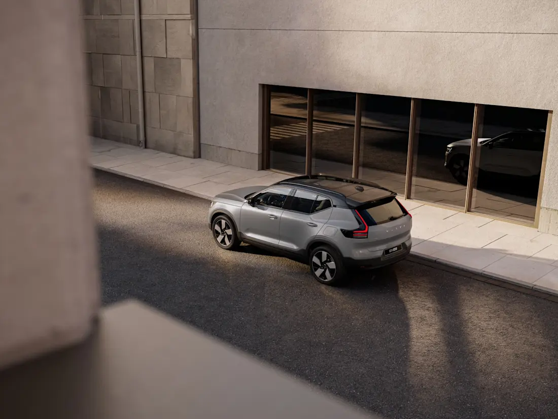 The New Volvo EX40 Exterior TopBackFromAbove Wallpaper