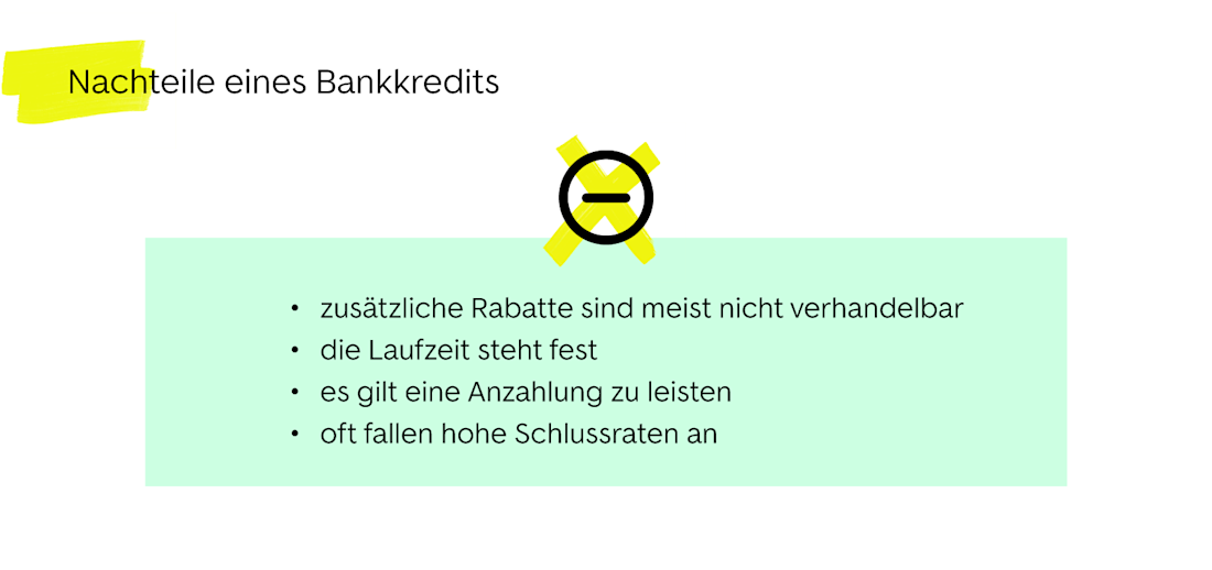 Nachteile einer Finanzierung Nachteile einer Finanzierung