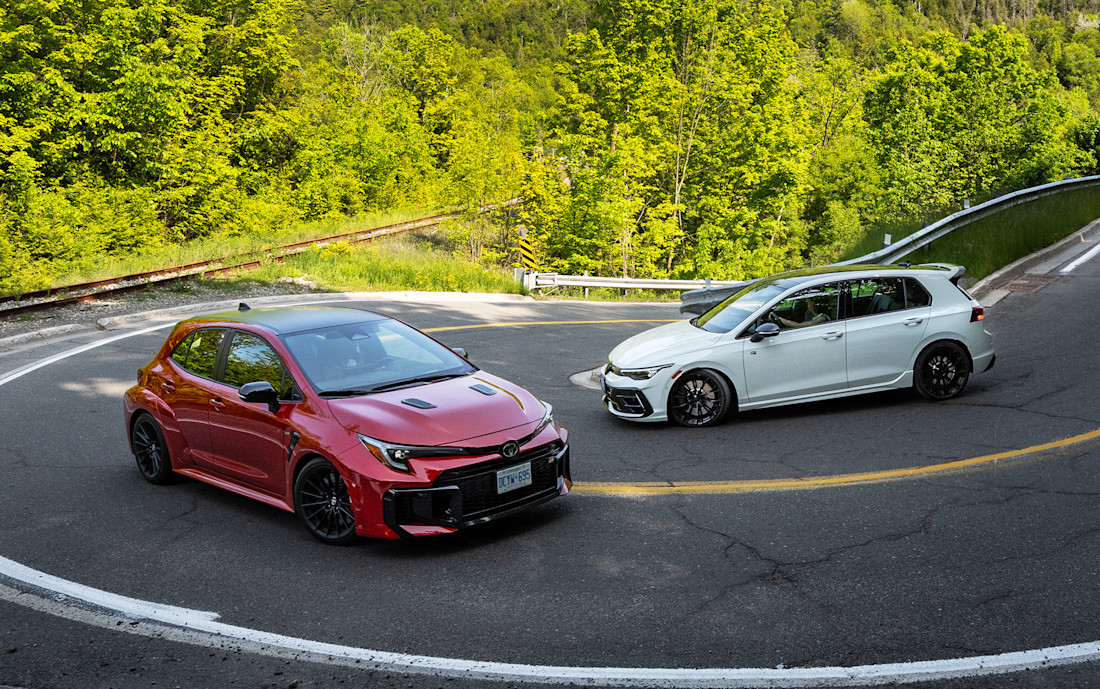 Editorial 2025 toyota gr corolla vs volkswagen golf r comp jw 250619 50